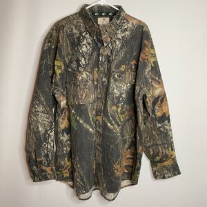 Mossy Oak Apparel Camouflage Button Up Shirt Mens 2XL
